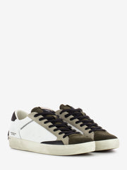 CRIME - Sneakers Distressed white / taupe