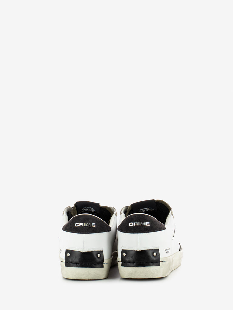 CRIME - Sneakers Distressed white / taupe