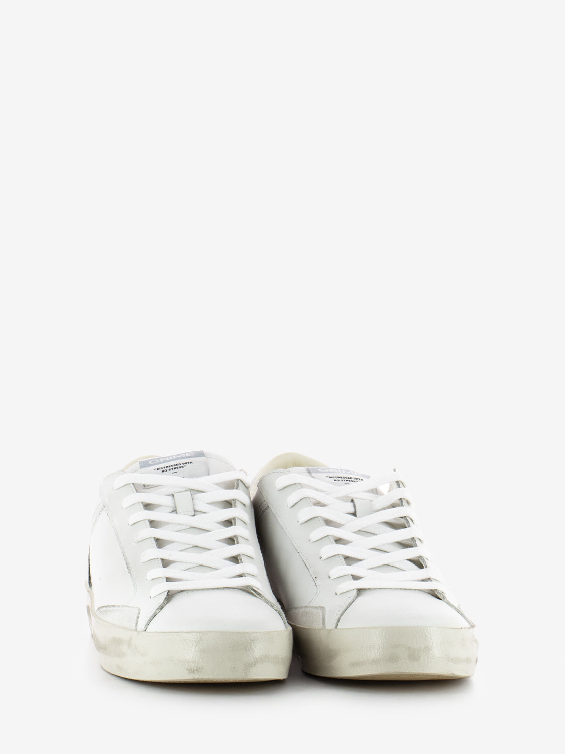Distressed White Sneakers