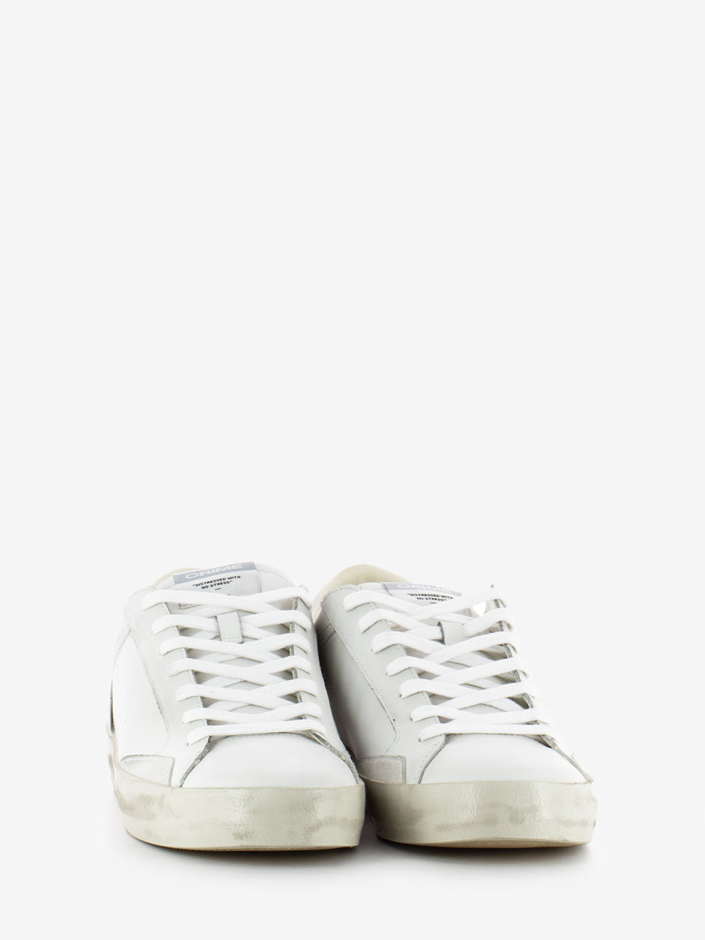 Distressed White Sneakers