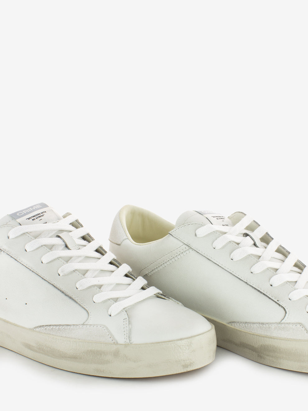 Distressed White Sneakers