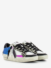 CRIME - Sneakers Sk8 Deluxe bianco / animalier / glitter