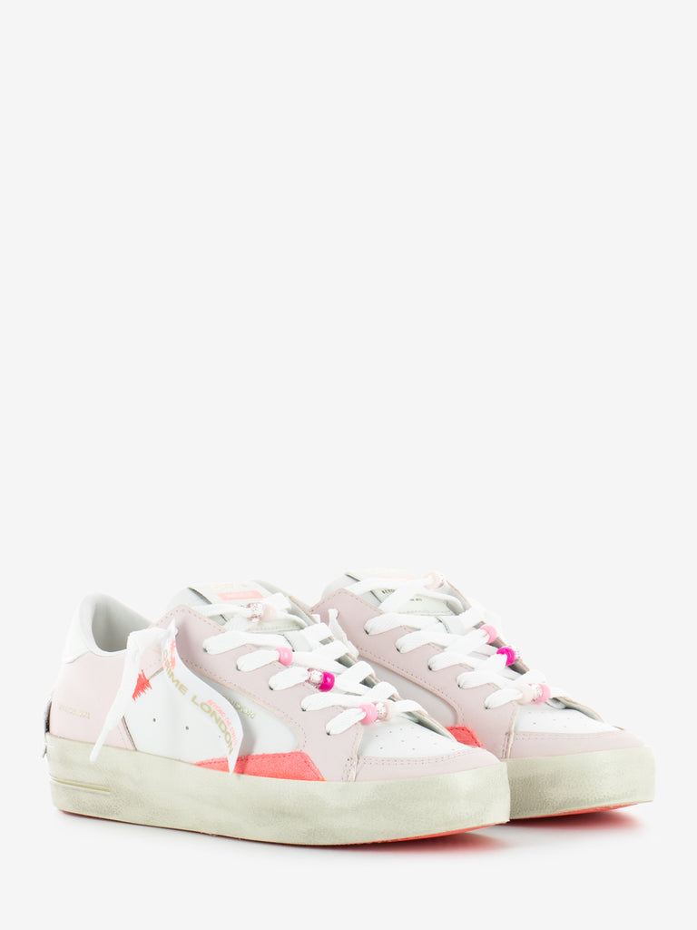 CRIME - Sneakers Sk8 deluxe bianco / rosa