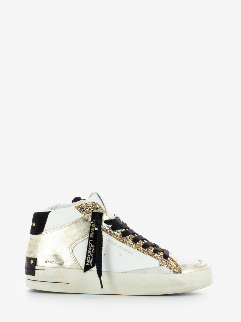 CRIME - Sneakers SK8 deluxe mid white / gold