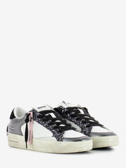 CRIME - Sneakers Sk8 deluxe white / silver glitter