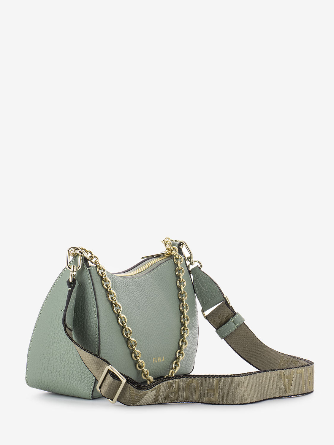 Primula mini mineral green / metal taupe bag