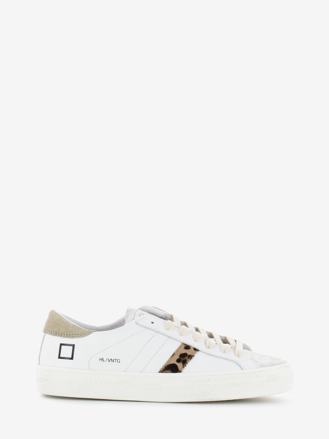 Hill low vintage calf white / leopard