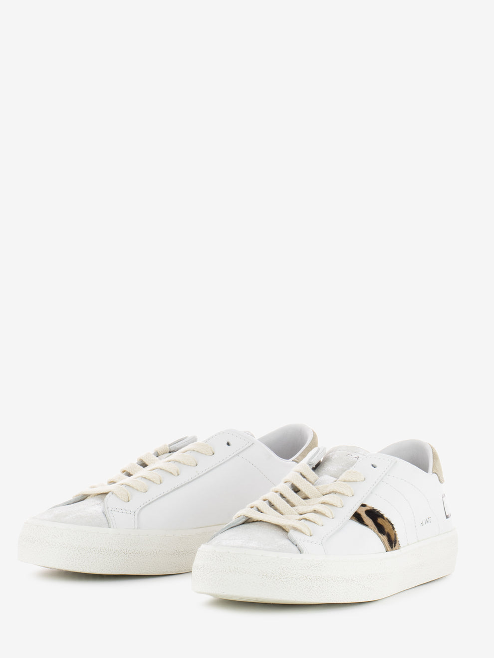 Hill low vintage calf white / leopard