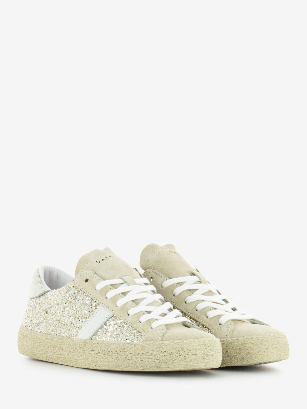 Sneakers Hill low glitter platinum