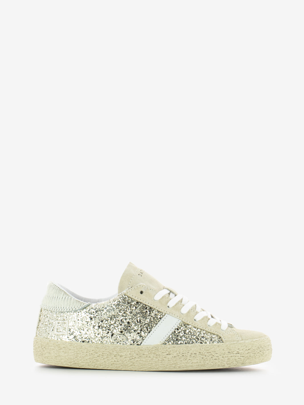 Sneakers Hill low glitter platinum