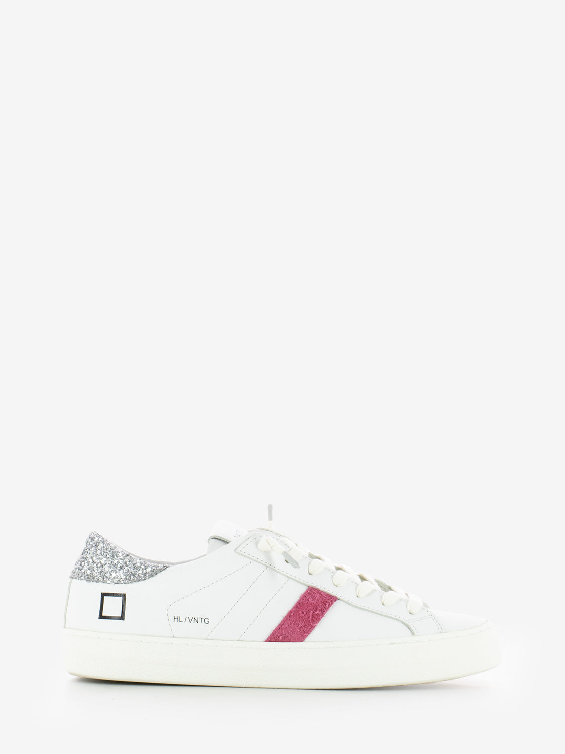 Sneakers Hill low vintage calf white / silver