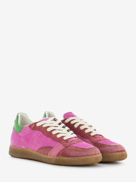 Sneakers Sporty low velvet pink
