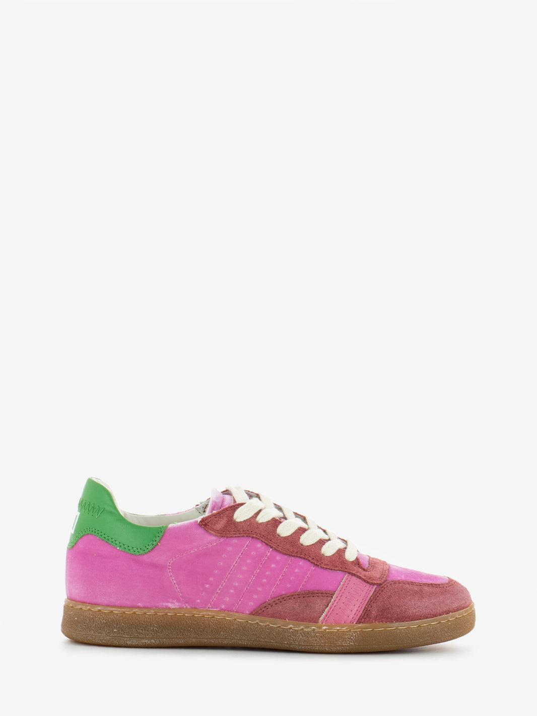 Sneakers Sporty low velvet pink