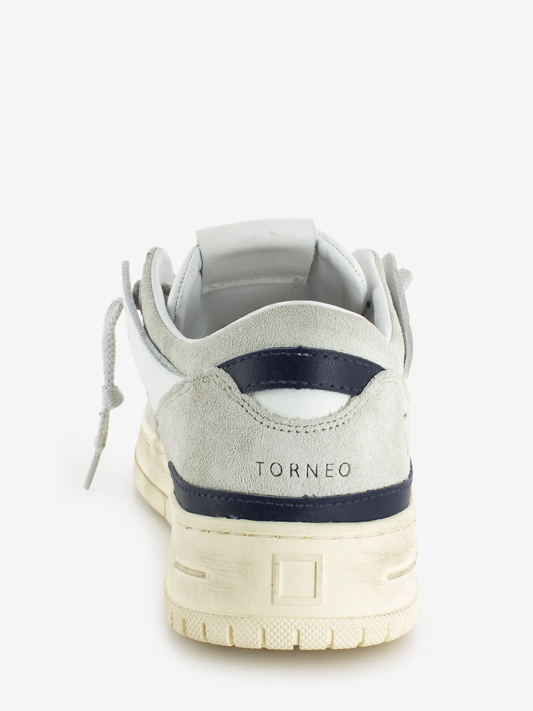 D.A.T.E. - Sneakers Torneo vintage calf white / blue