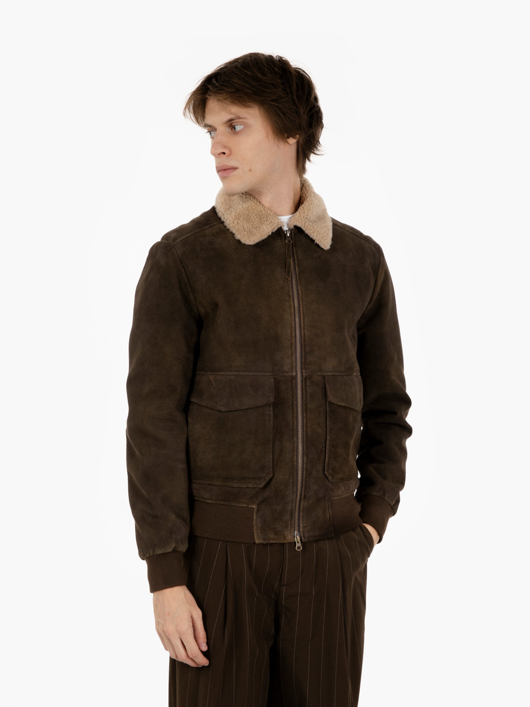 RUSTY DARK BROWN SHEEPSKIN JACKET DGU0611-RUSTY_497