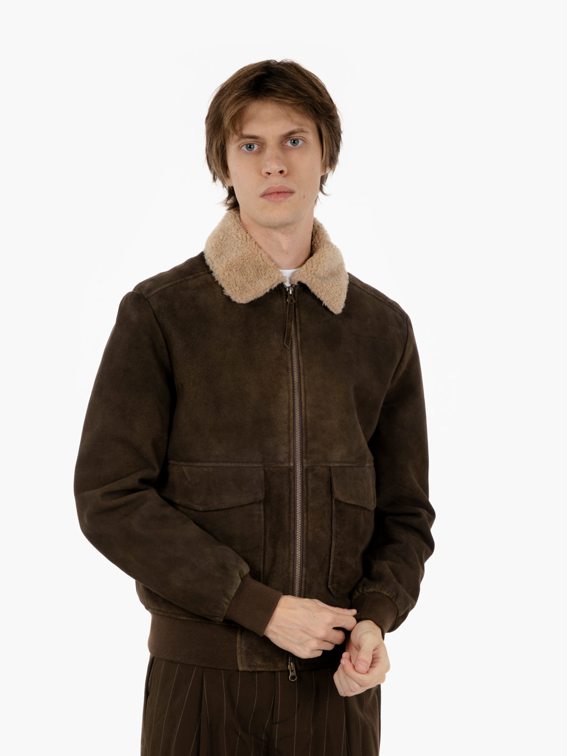 RUSTY DARK BROWN SHEEPSKIN JACKET DGU0611-RUSTY_497