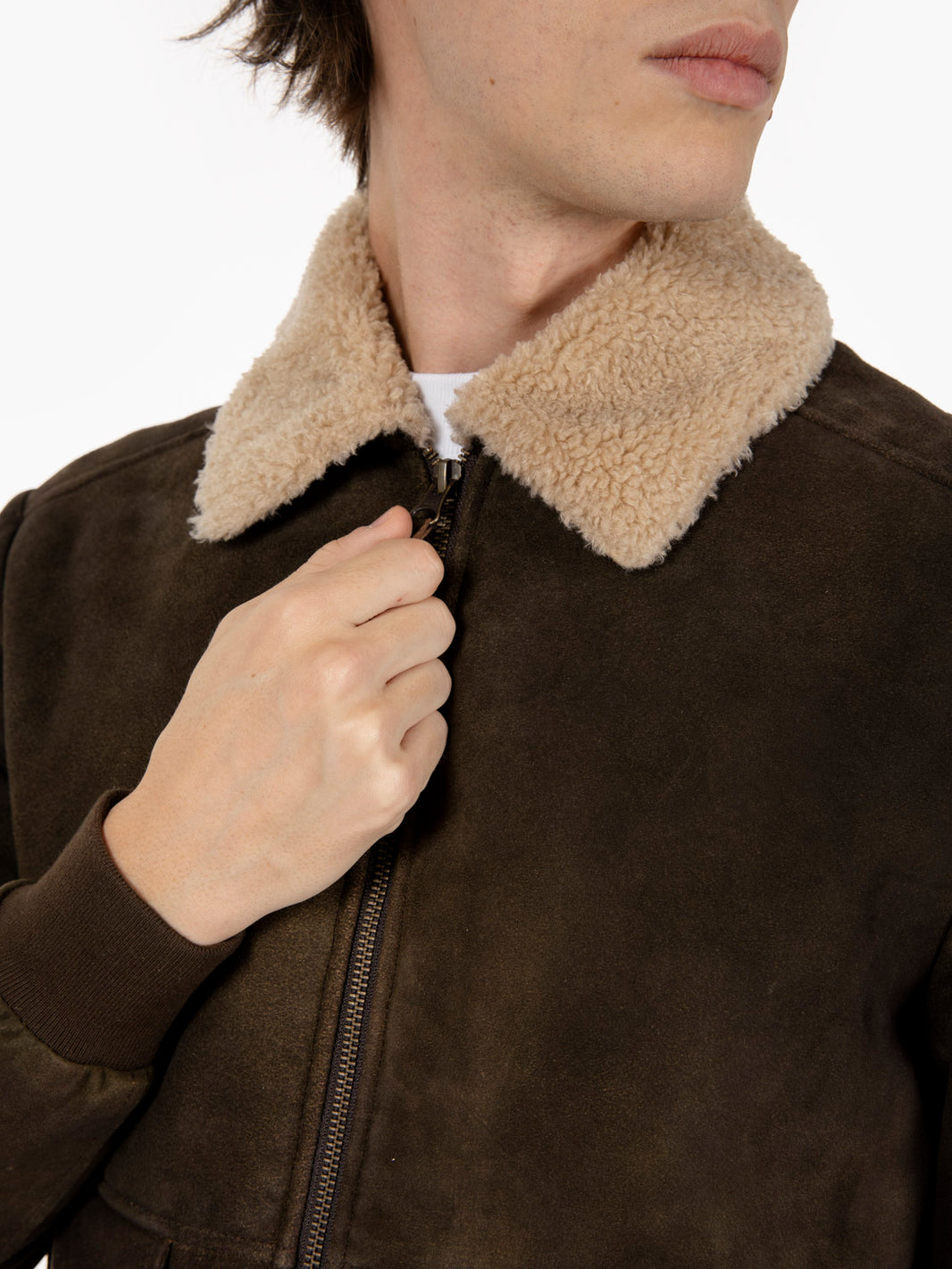 RUSTY DARK BROWN SHEEPSKIN JACKET DGU0611-RUSTY_497