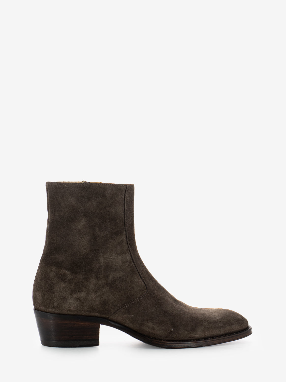 Stivaletti in suede a punta quinoa