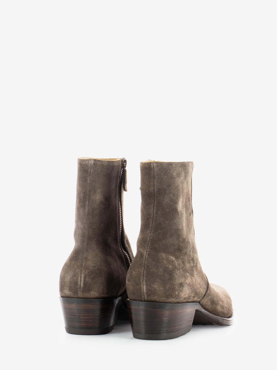 Stivaletti in suede a punta quinoa