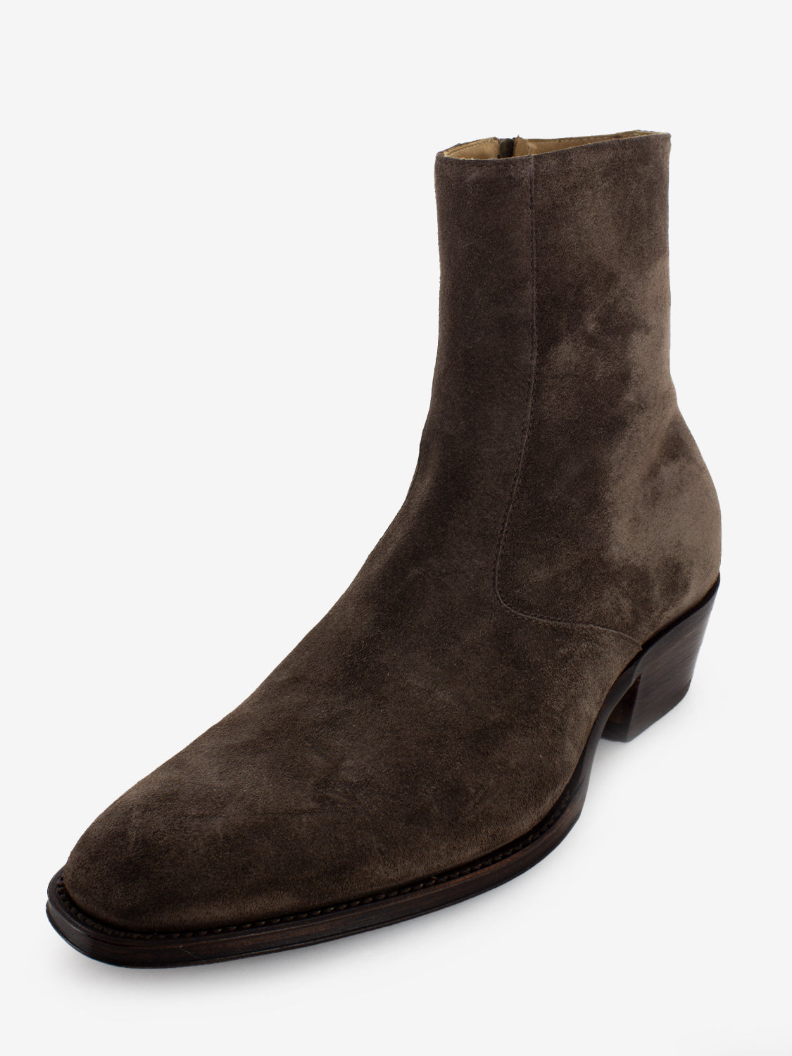 Stivaletti in suede a punta quinoa