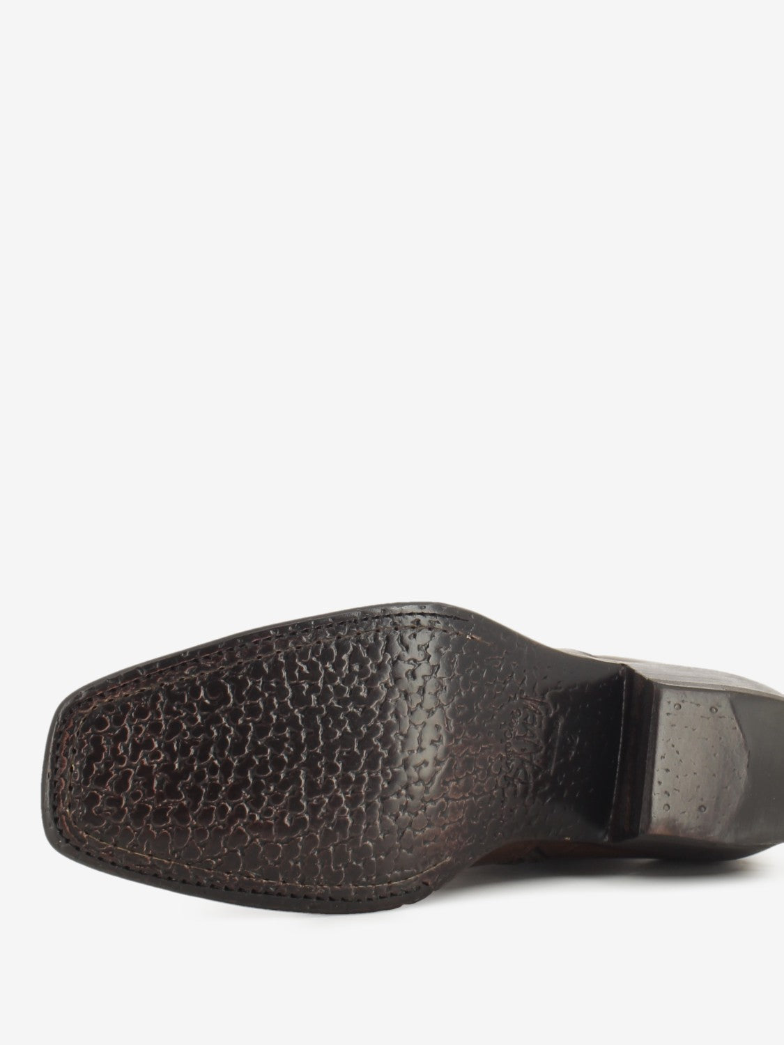 Tronchetto con zip in pelle testa di moro
