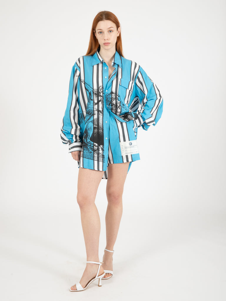 DANILO PAURA - Camicia Erzin Oversized light blue / white