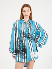 DANILO PAURA - Camicia Erzin Oversized light blue / white