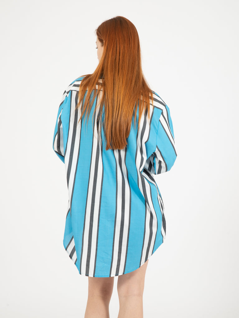 DANILO PAURA - Camicia Erzin Oversized light blue / white