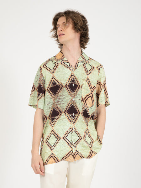Camicia Jeremy bowling light green / pink