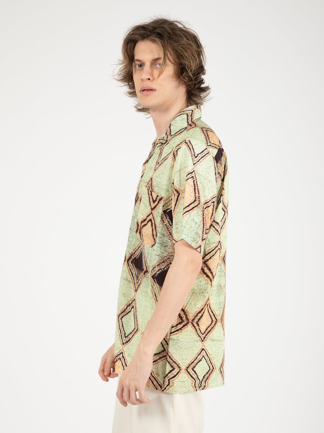 Camicia Jeremy bowling light green / pink
