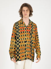 DANILO PAURA - Camicia oversized Austin black / orange