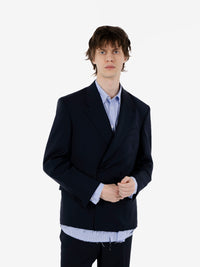 Cassel double-breasted jacket dark blue