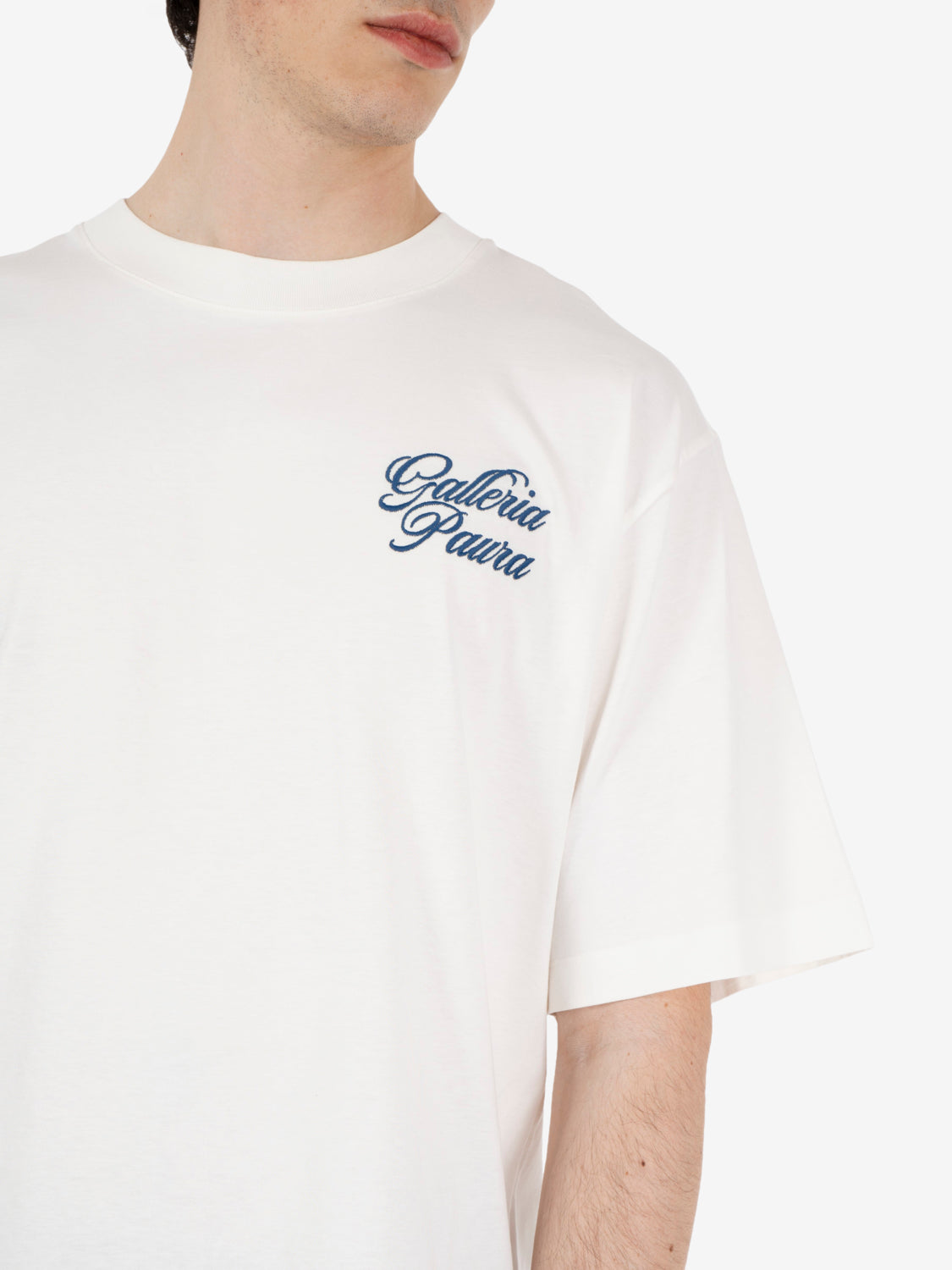 Cleo Galleria Paura italic t-shirt off white