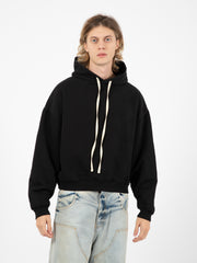 DANILO PAURA - Felpa crop Curtis oversized Hoodie black