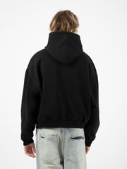 DANILO PAURA - Felpa crop Curtis oversized Hoodie black