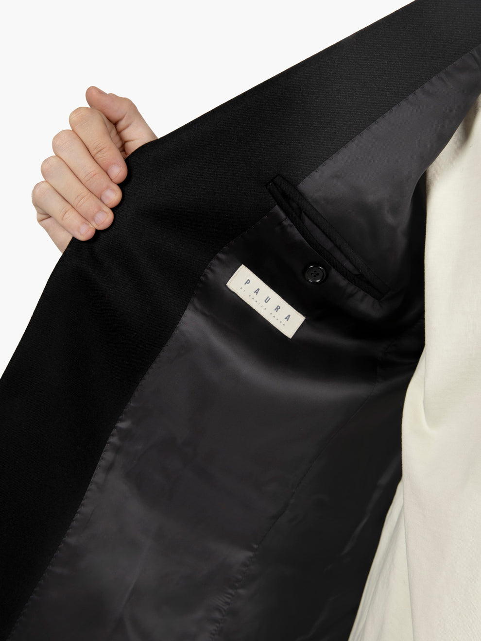 Giacca monopetto in lana nero