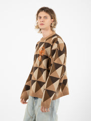 DANILO PAURA - Maglione Dima Pattern Sweater Brown multitone