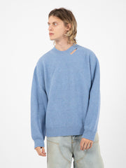 DANILO PAURA - Maglione Genova Crewneck royal celeste