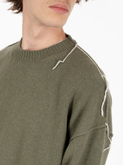 DANILO PAURA - Maglione Riccione crewneck sage