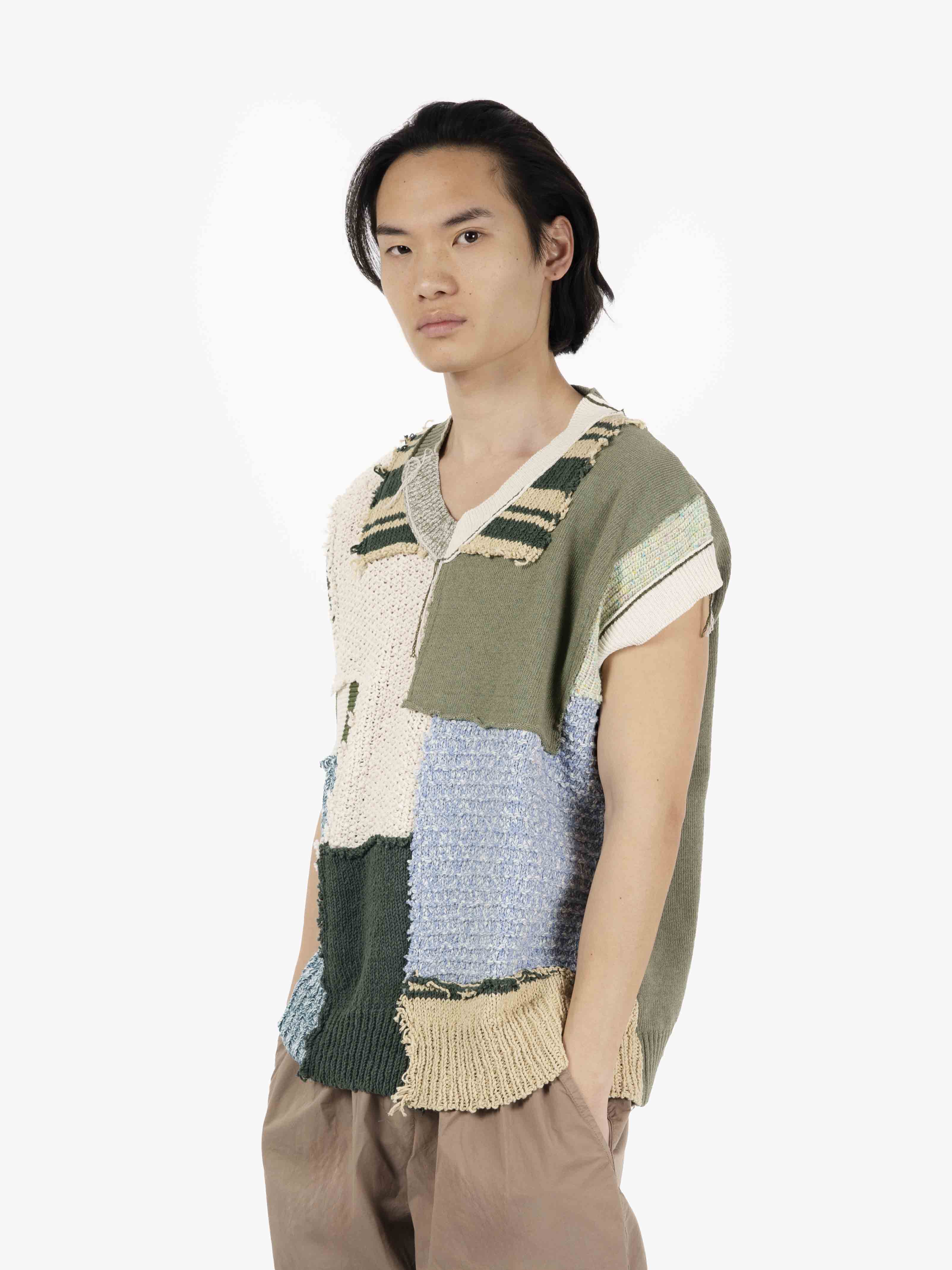 Danilo Paura - Nabil patchwork multicolor vest | STIMM