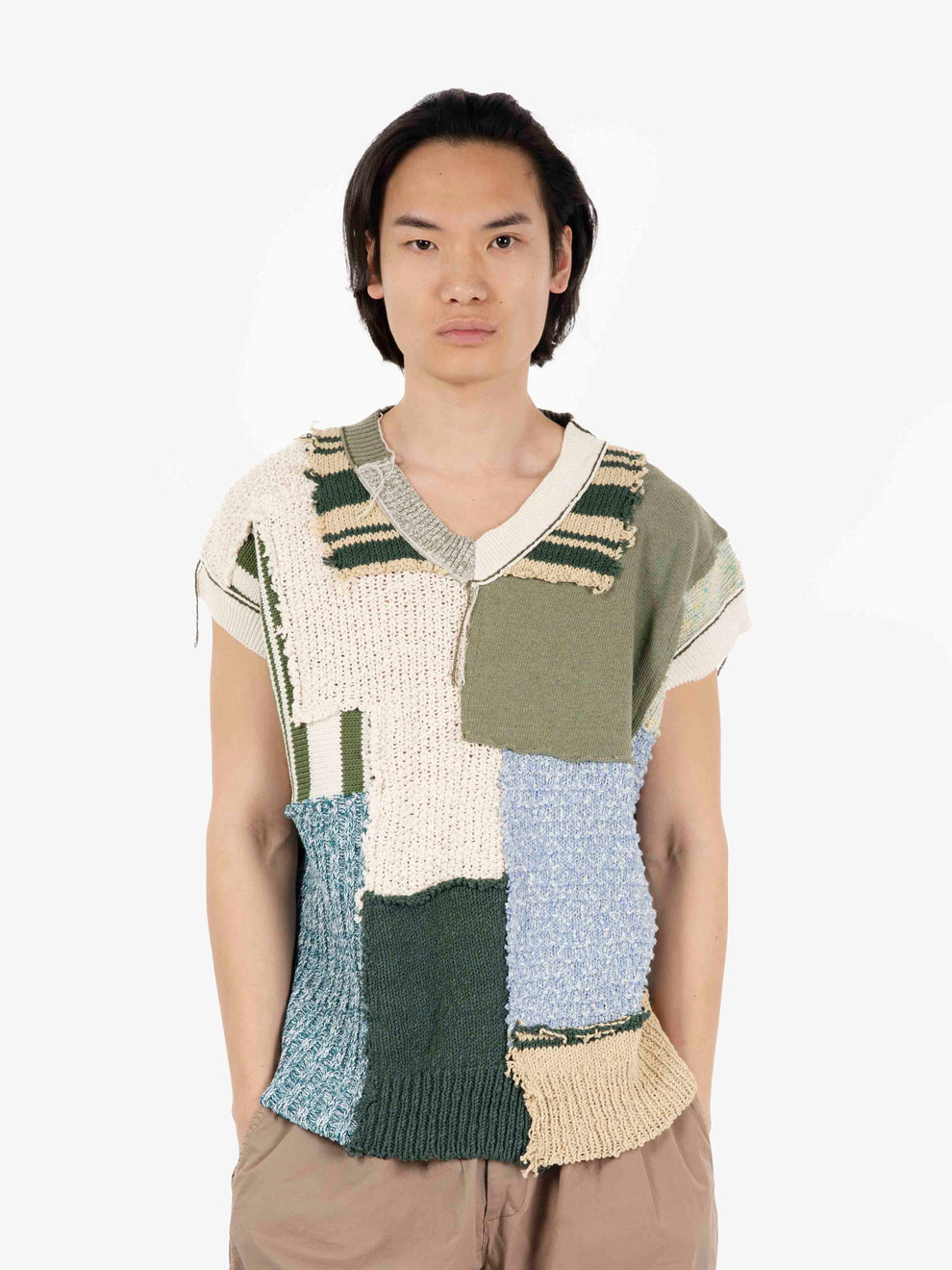 Nabil patchwork gilet multicolor