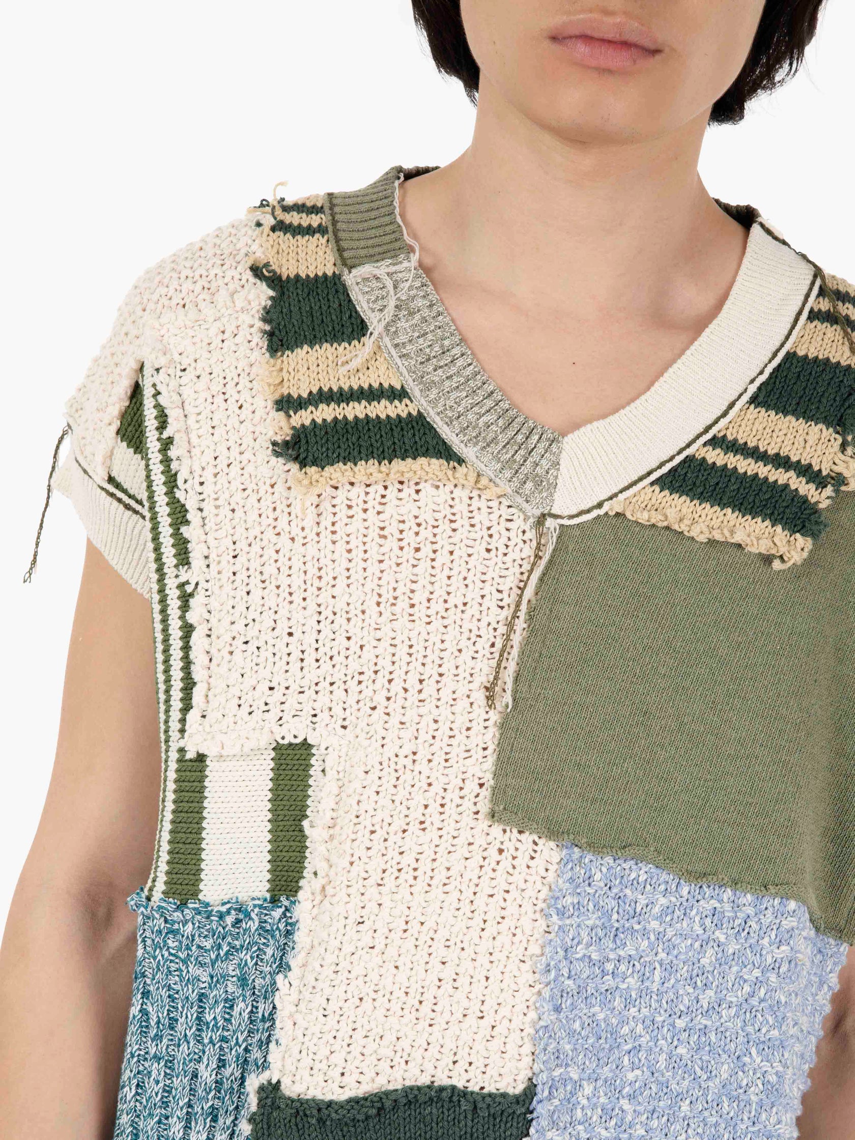 Nabil patchwork gilet multicolor