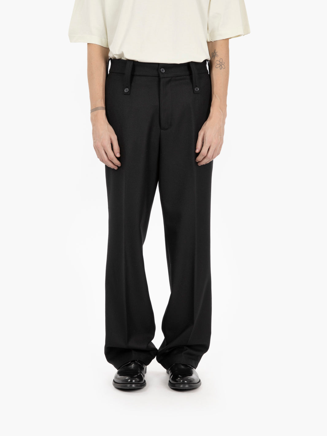 Pantaloni classici in lana Kyros nero