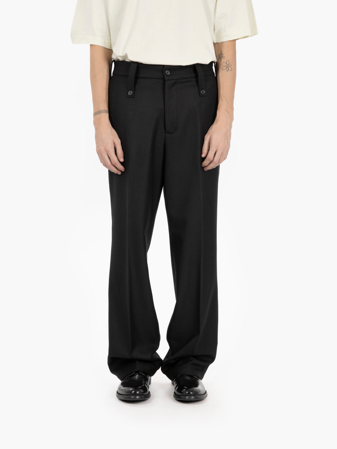 Pantaloni classici in lana Kyros nero