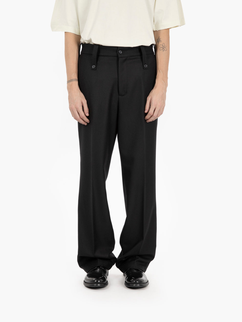 Pantaloni classici in lana Kyros nero