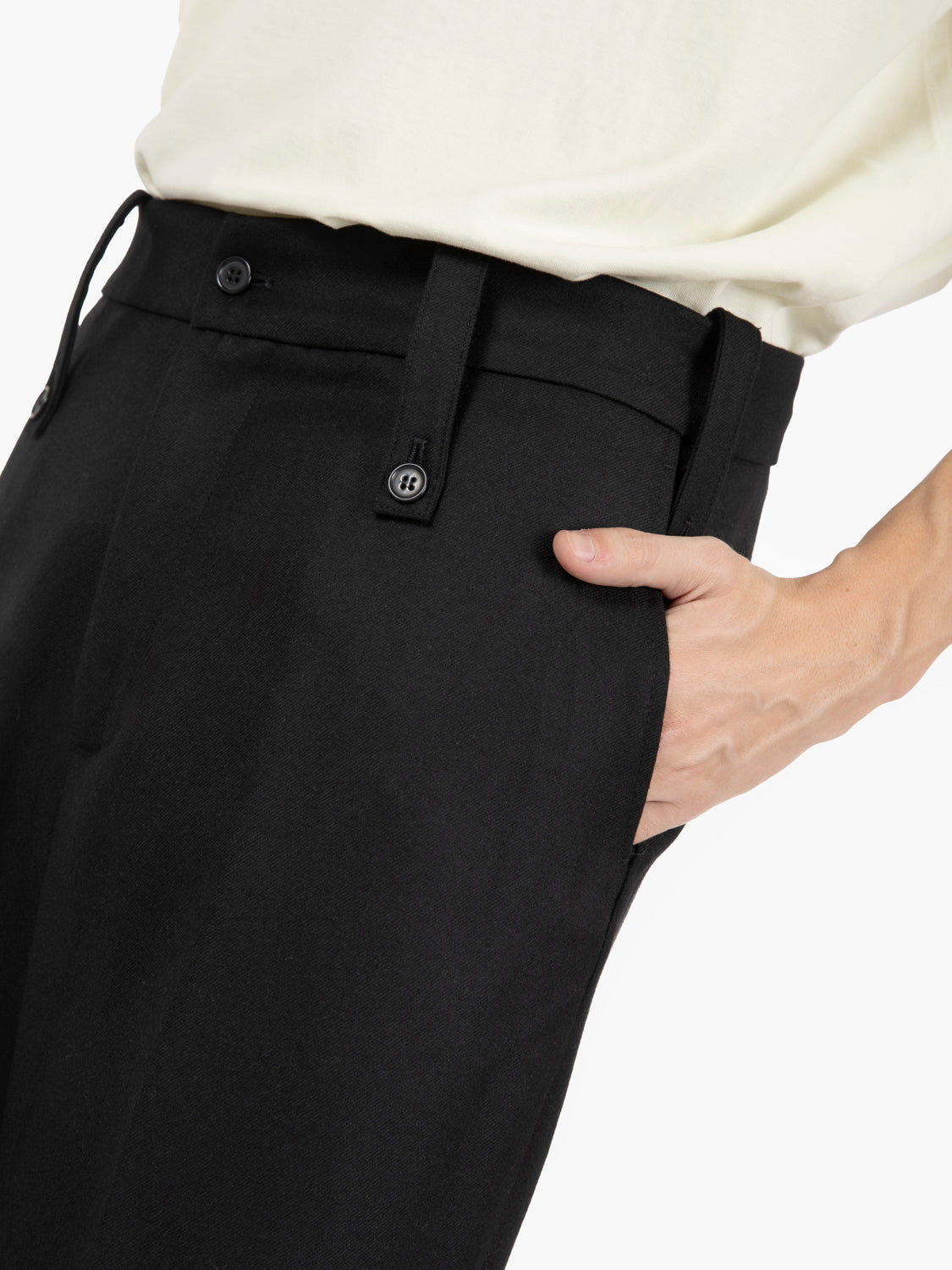 Pantaloni classici in lana Kyros nero