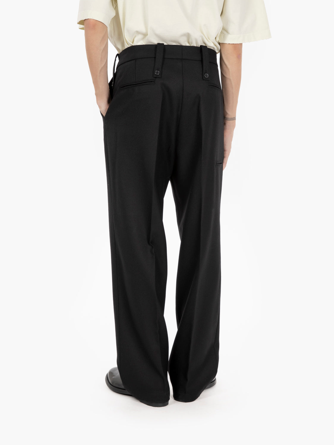 Pantaloni classici in lana Kyros nero