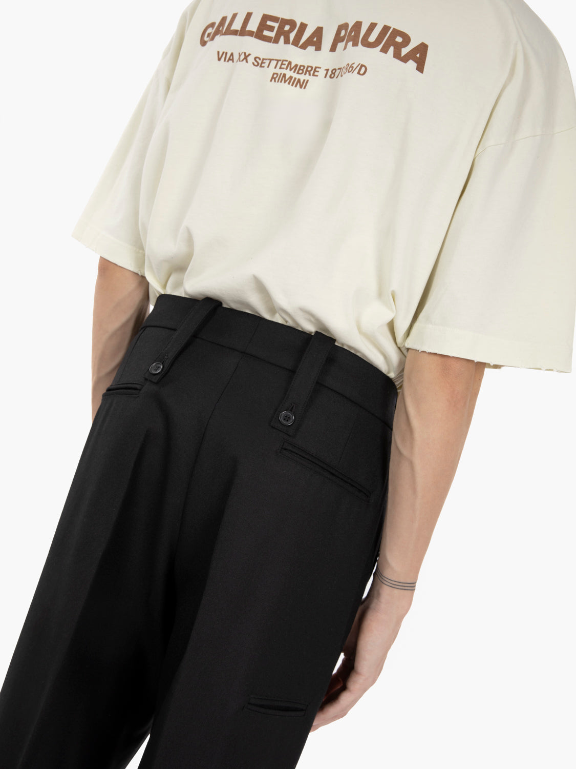 Pantaloni classici in lana Kyros nero