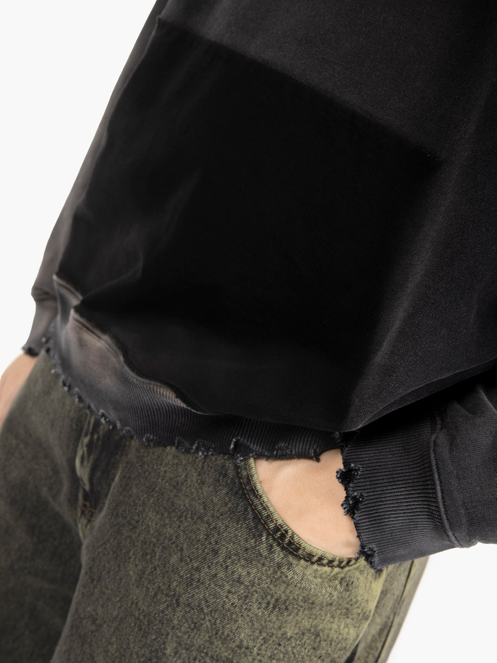 Santi hoodie sweatshirt in jersey black