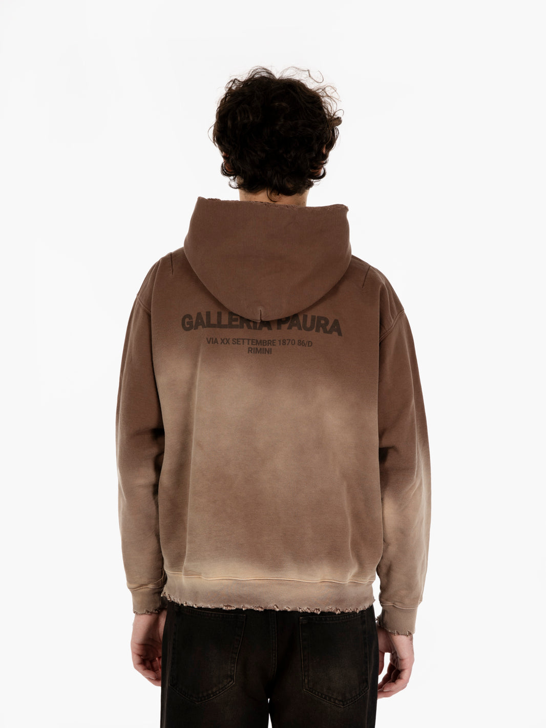 Santi hoodie sweatshirt in jersey brown